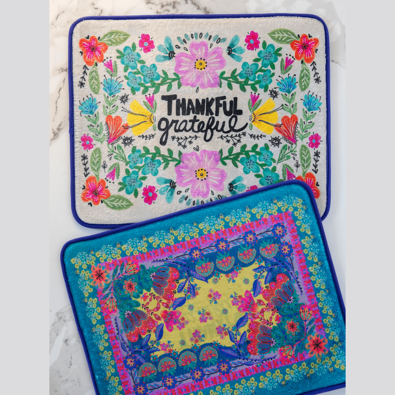 Reversible Dish Drying Mat - Thankful & Grateful