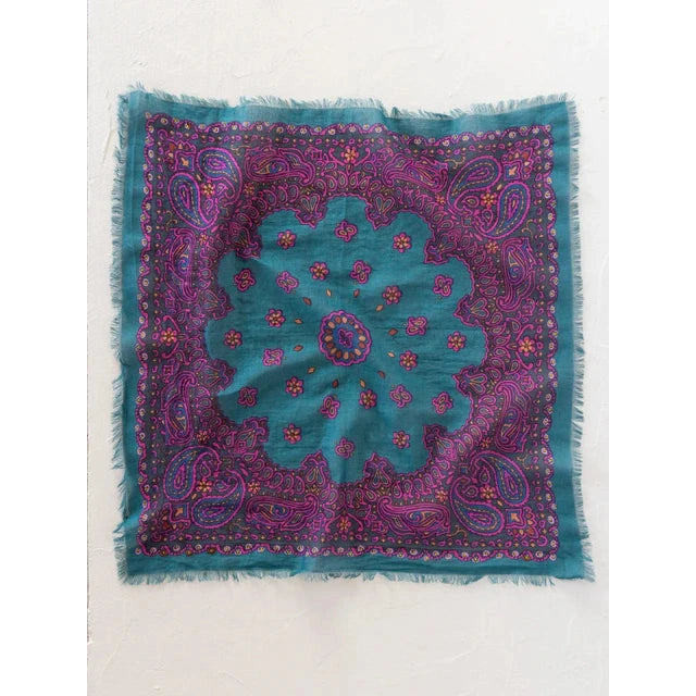 Printed Bandana - Cream Floral - The Feral Market