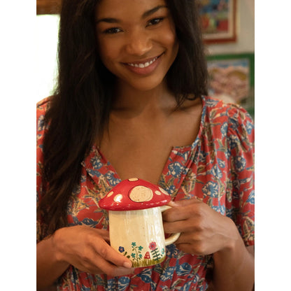 Lidded Mug - Mushroom