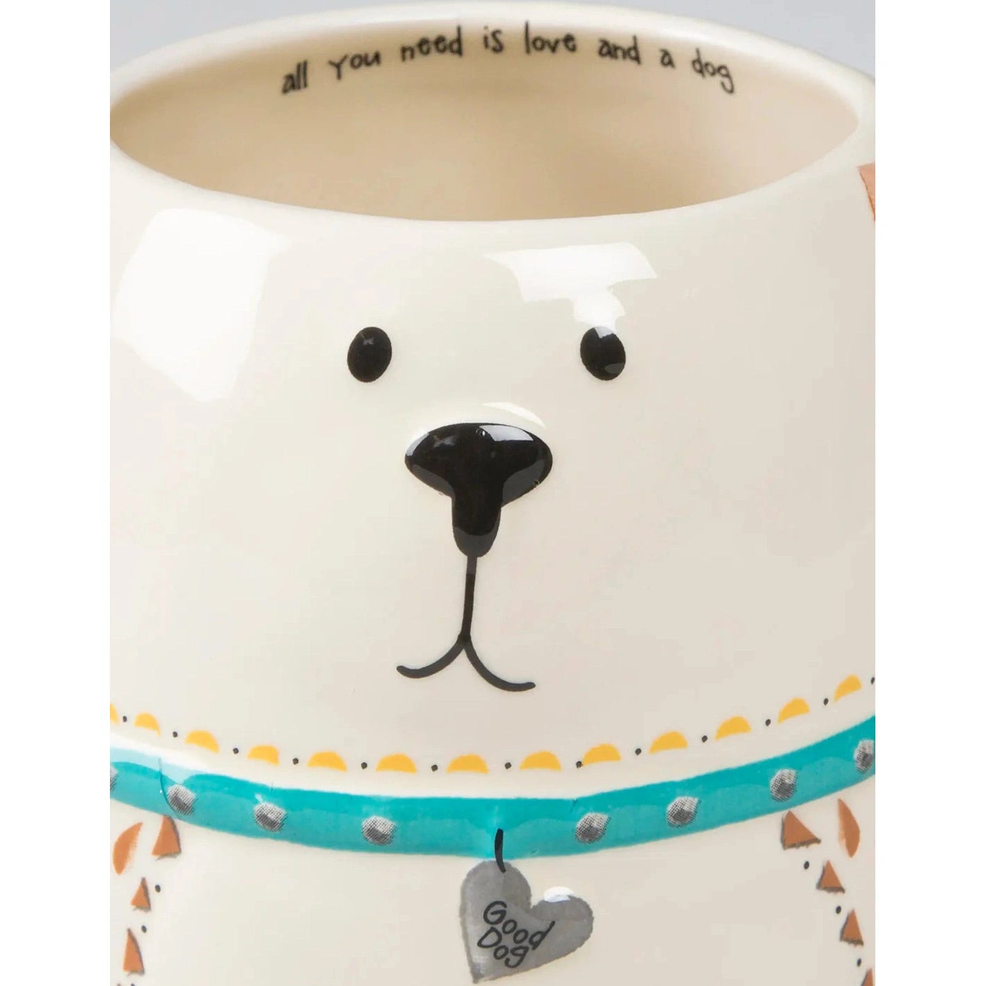 Folk Art Coffee Mug - Lucky The Dog - Thumbnail 4