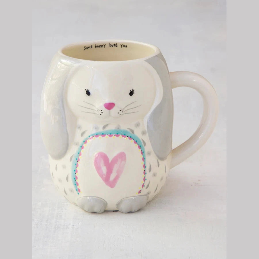 Folk Art Coffee Mug - Bonnie The Bunny - The Feral Market
