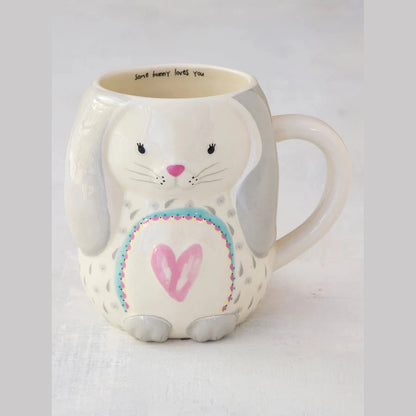 Folk Art Coffee Mug - Bonnie The Bunny - The Feral Market