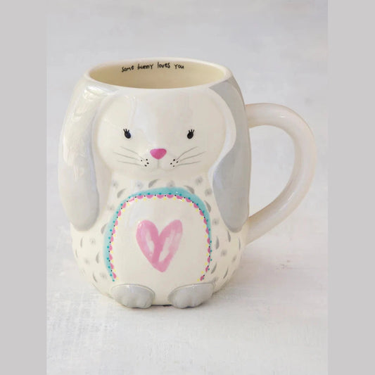 Folk Art Coffee Mug - Bonnie The Bunny - The Feral Market
