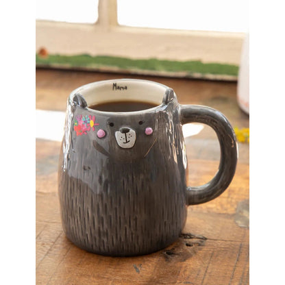 Folk Art Coffee Mug - Mimi The Mama Bear
