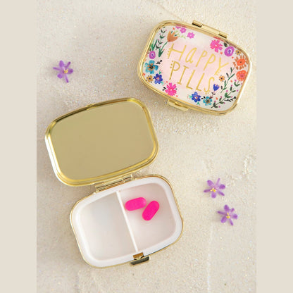 Pill Box Holder - Happy Pills Square