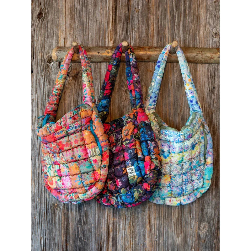 Puffy Fit-It-All Bag - Pink Floral Patchwork