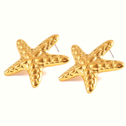 Gold Starfish Earrings