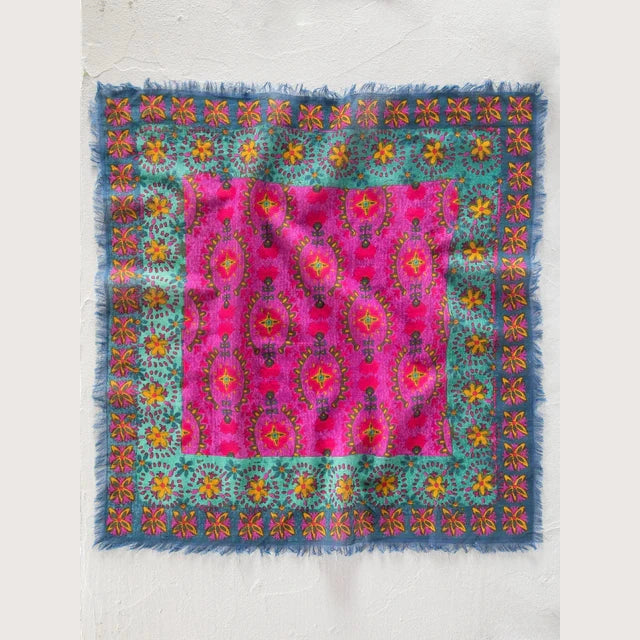 Printed Bandana - Cream Floral - The Feral Market