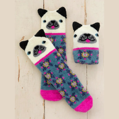 Cozy Socks - Blue Dog