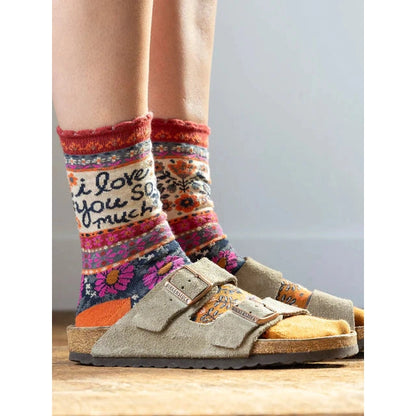 Boxed Boho Sock Set, Set of 3 - I Love You So Much