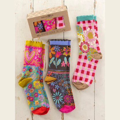Boxed Boho Sock Set, Set of 3 - Red Heart