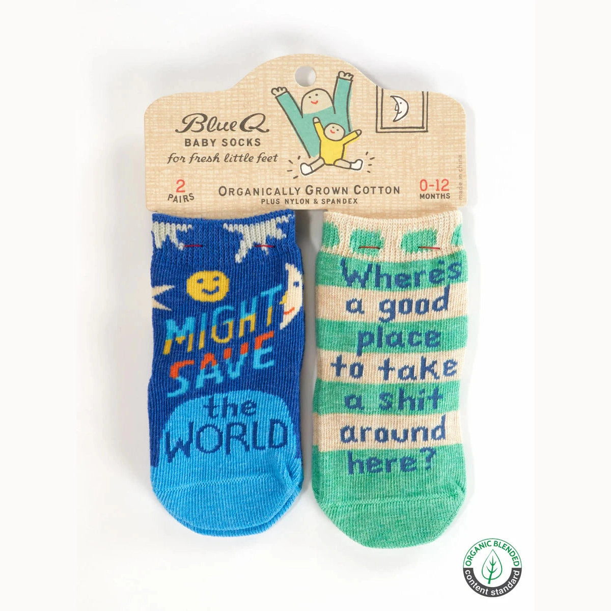 Might Save The World/ Where's A Good Place To Take A Shit Around Here? Baby Socks - The Feral Market