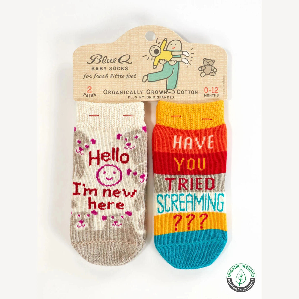 Hello I'm New Here/ Have You Ever Tried Screaming??? Baby Socks - The Feral Market