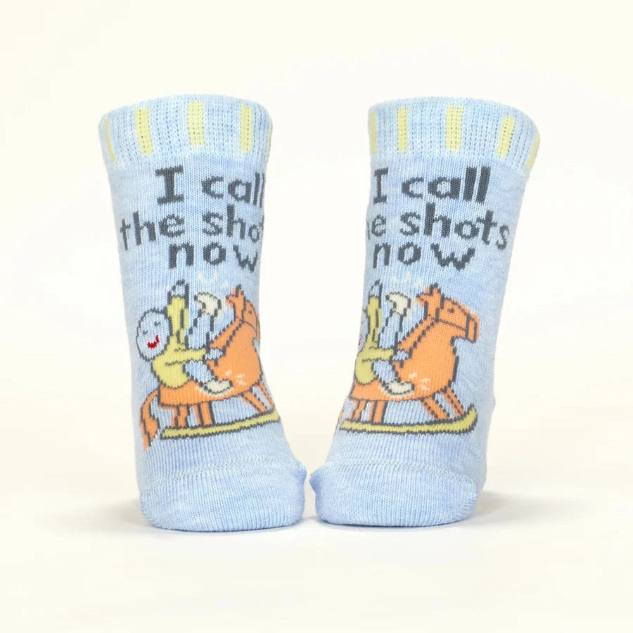 I Call The Shots Now/ It's Baby Time Baby Socks - The Feral Market