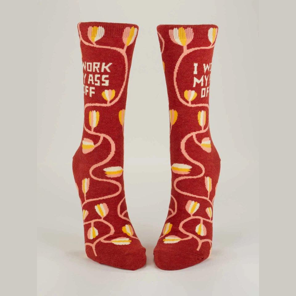 Work My Ass Off Crew Socks - The Feral Market