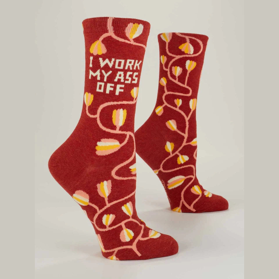 Work My Ass Off Crew Socks - The Feral Market