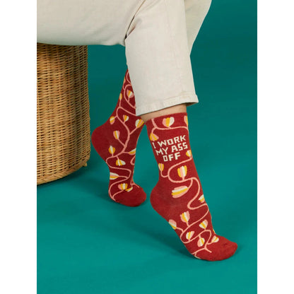 Work My Ass Off Crew Socks - The Feral Market