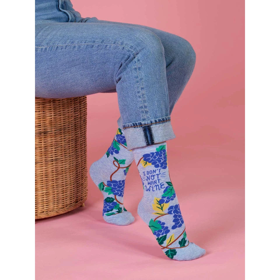 Don't Not Want Wine Crew Socks - The Feral Market