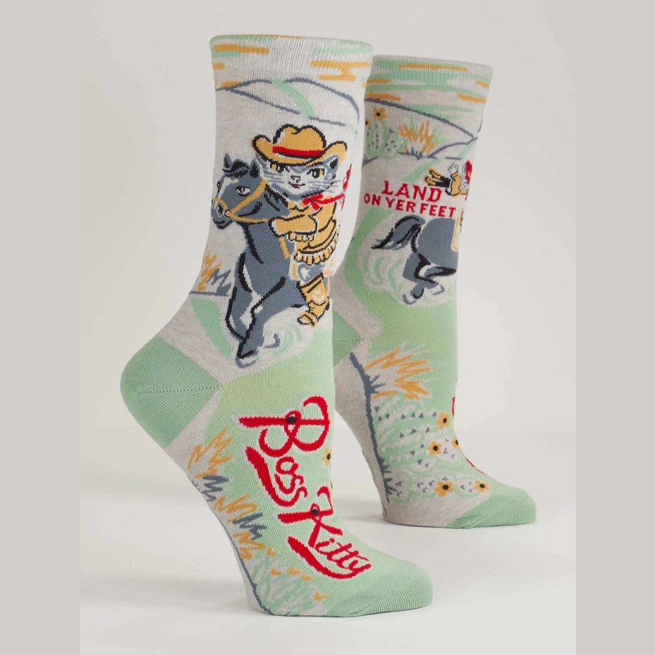 Boss Kitty Crew Socks - The Feral Market