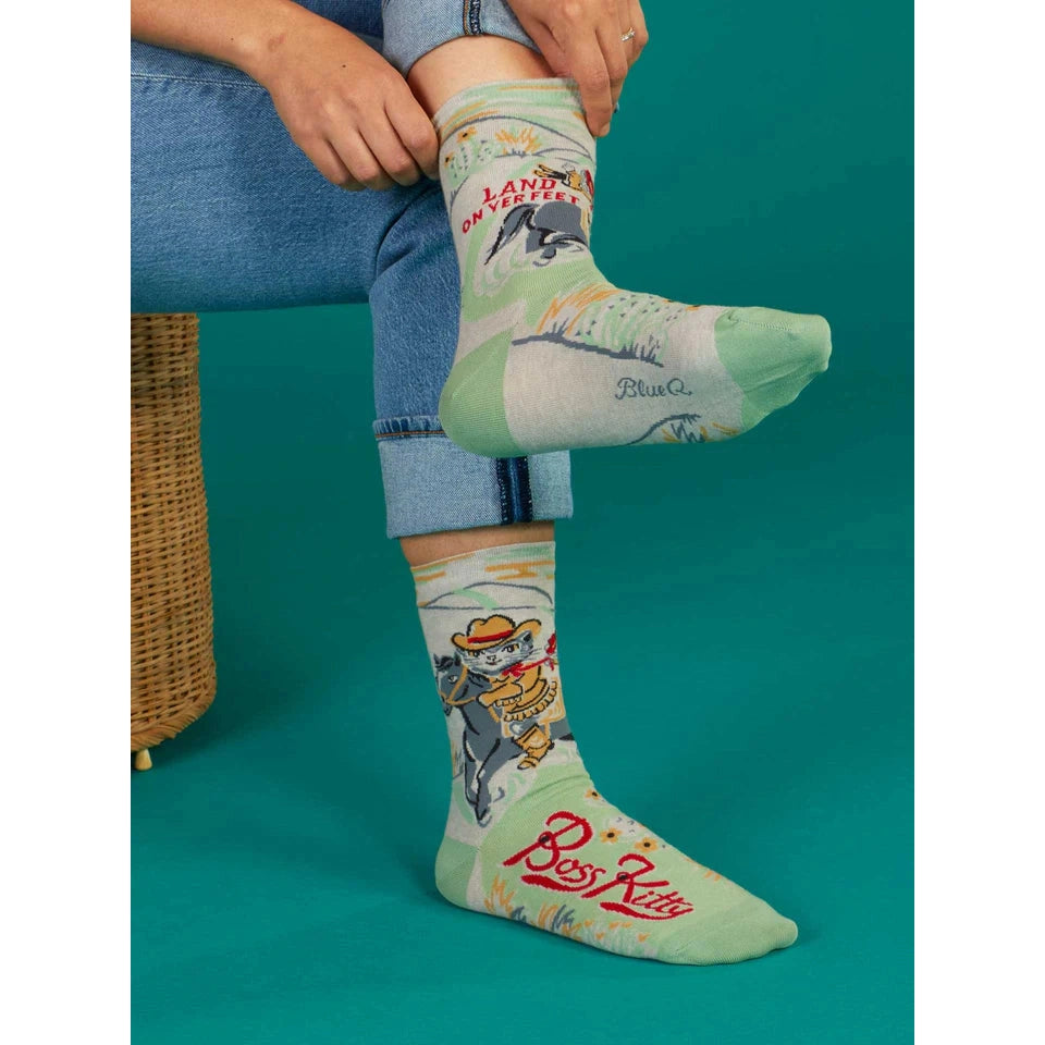 Boss Kitty Crew Socks - The Feral Market