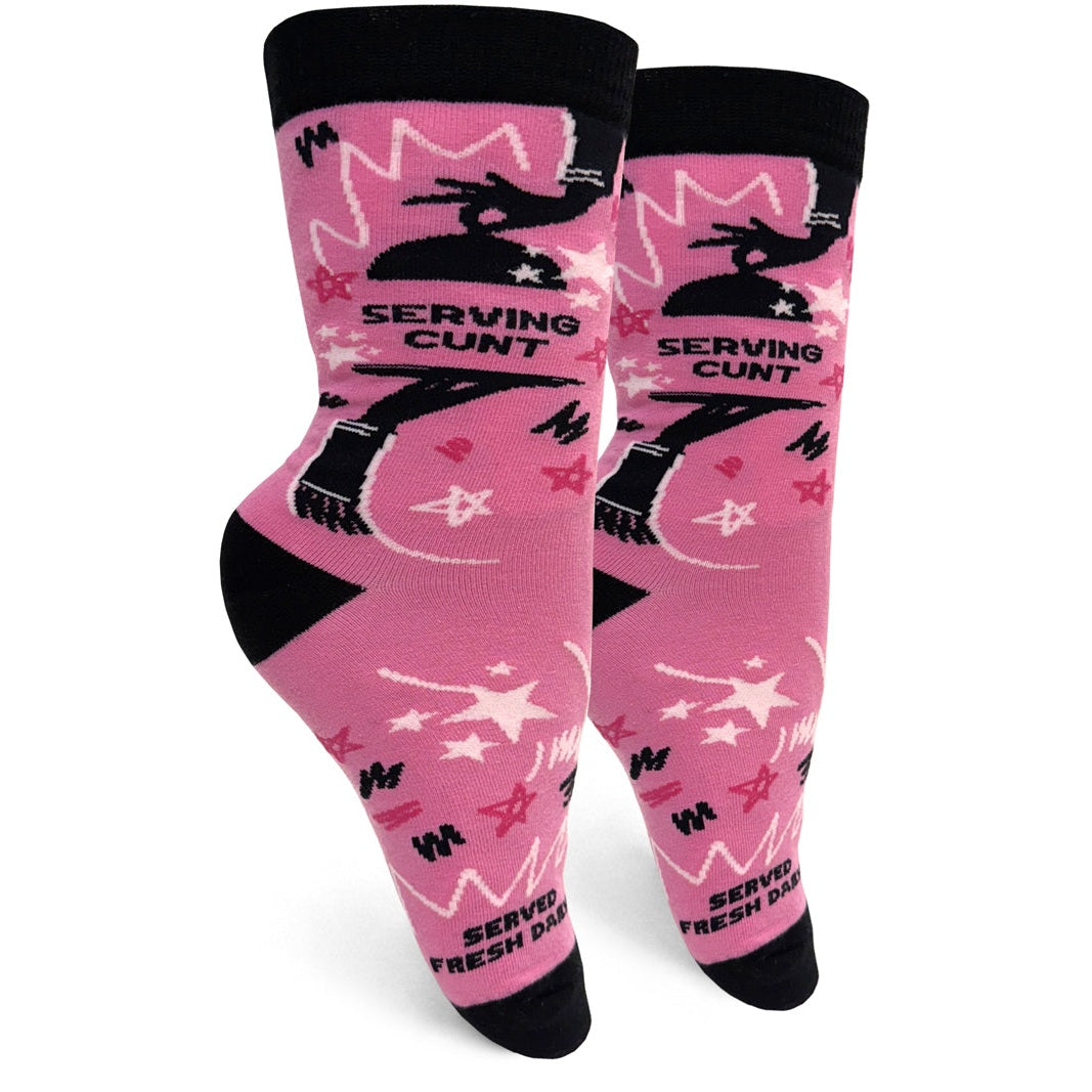 Serving Cunt Womens Crew Socks