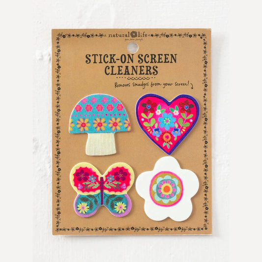 Stick-On Screen Cleaner, Set of 4 - Mushroom