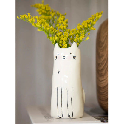 Cutest Little Bud Vase - Cat