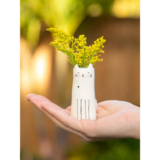 Cutest Little Bud Vase - Cat