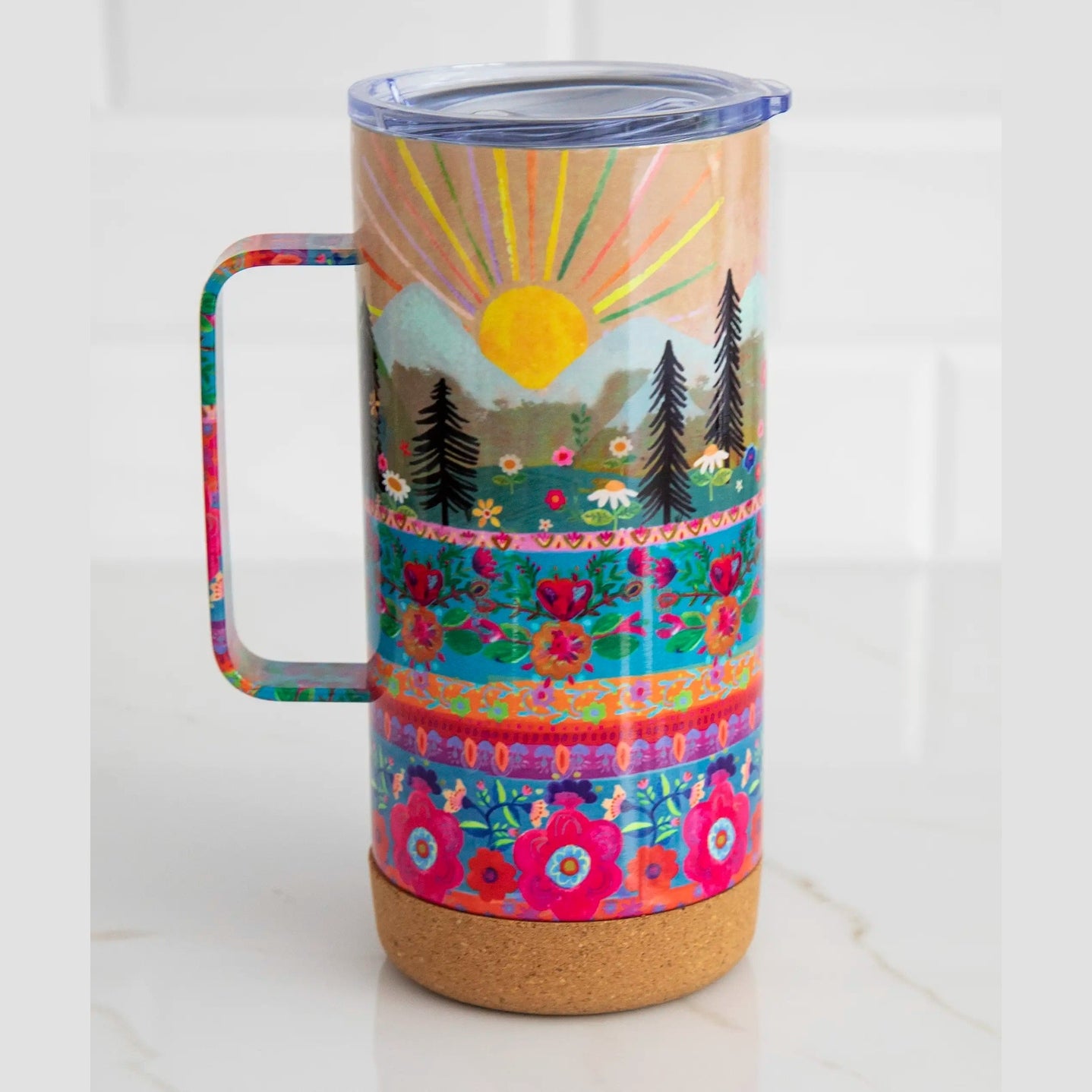 Cork Coffee Tumbler - Grateful - Thumbnail 2