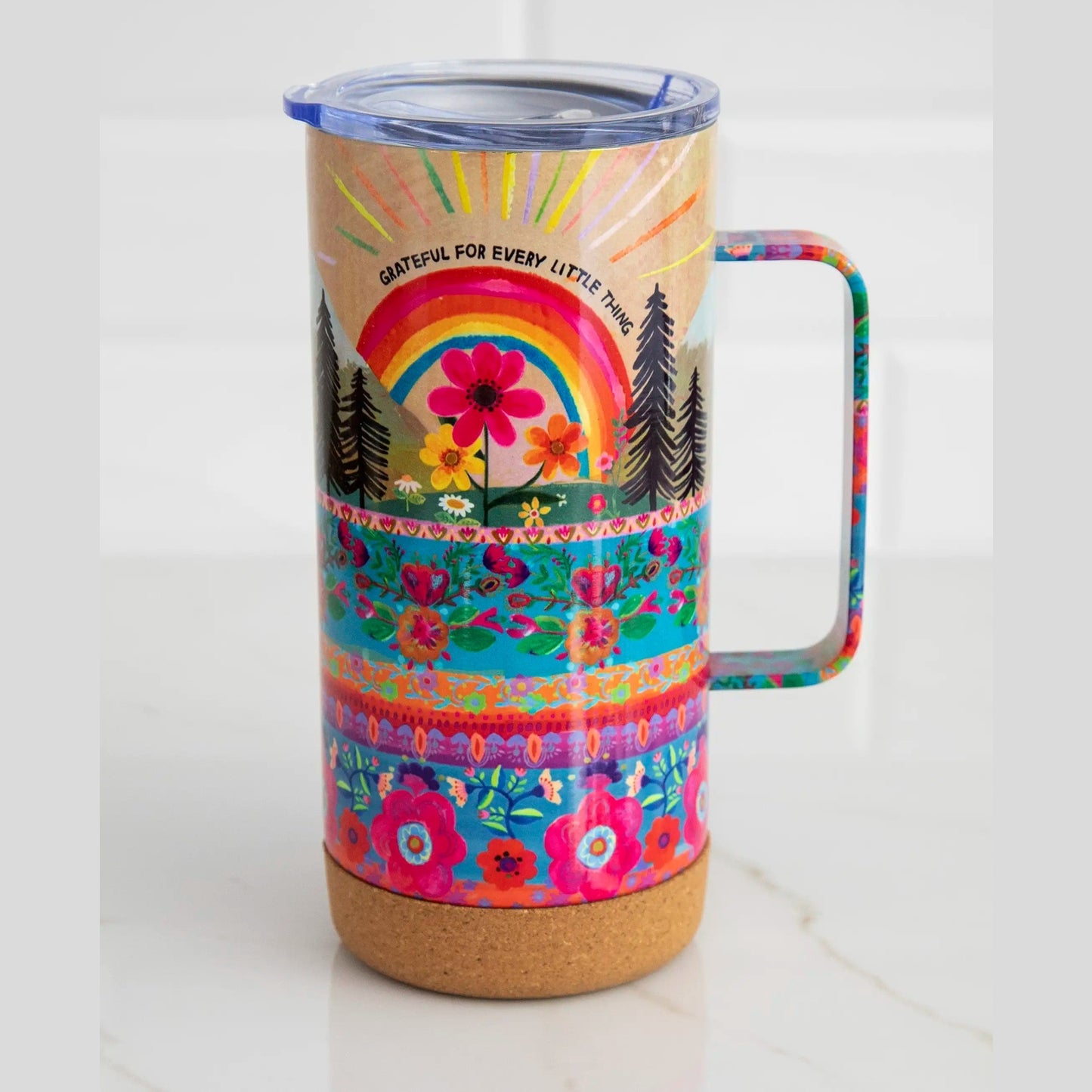 Cork Coffee Tumbler - Grateful