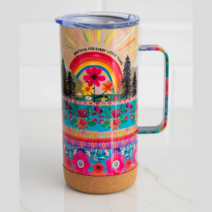 Cork Coffee Tumbler - Grateful