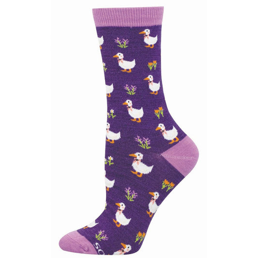 Duck, Duck, Flower Bamboo Socks - The Feral Market