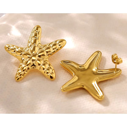 Gold Starfish Earrings