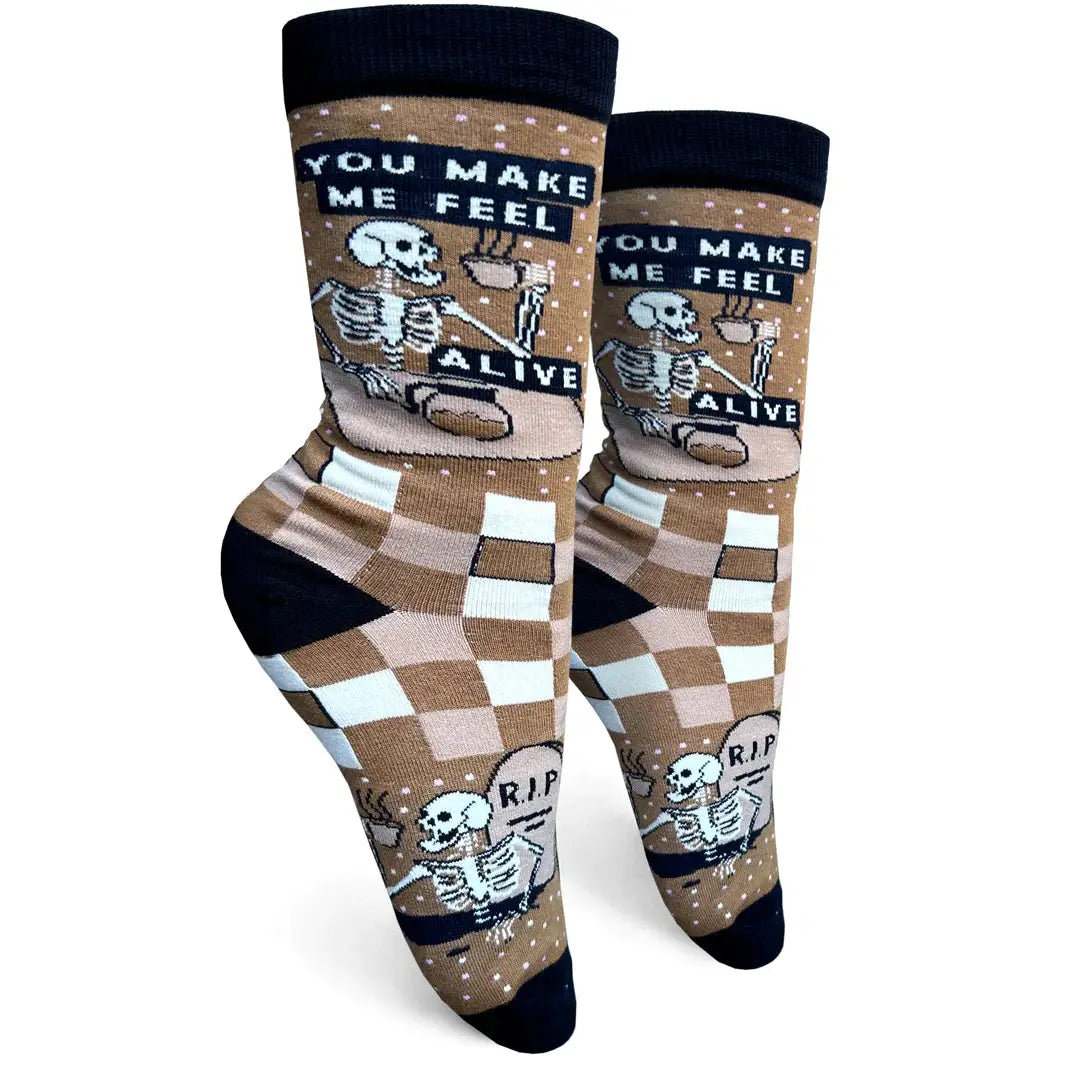 You Make Me Feel Alive Womens Crew Socks