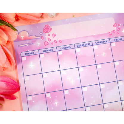 Rose Sky Monthly Planner Pad