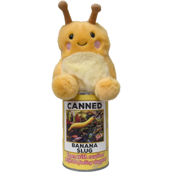Slick the Canned Banana Slug Stuffed Plush w/Funny Jokes - The Feral Market