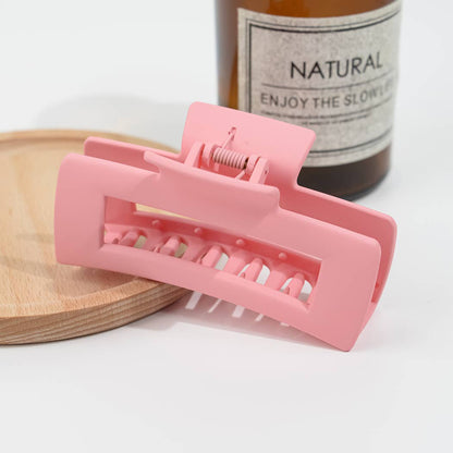 4.13'' Frosted Solid Color Rectangle Hair Clip