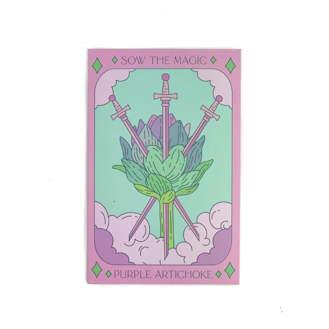 Purple Artichoke Tarot Garden + Gift Seed Packet - Thumbnail 3