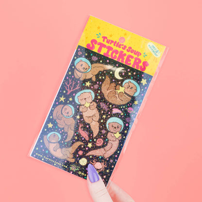 Otter This World Space Vinyl Sticker Sheet - The Feral Market