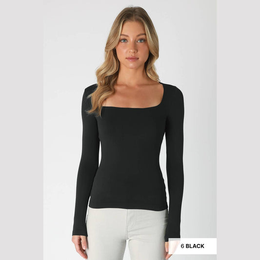 Square Neck Ls Top