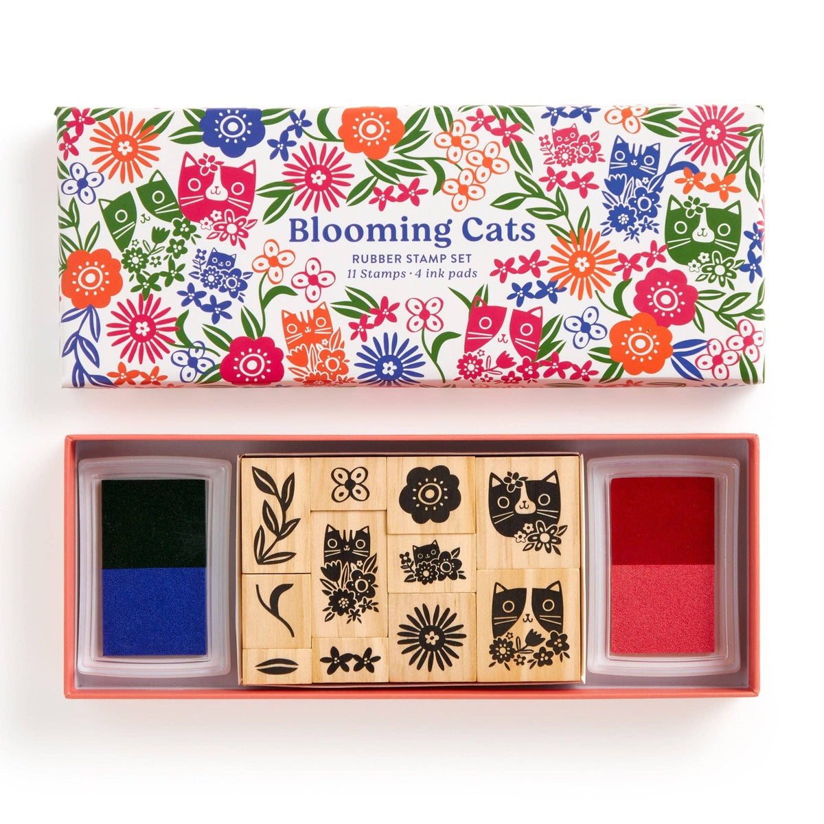 Blooming Cats Rubber Stamp Set - The Feral Market