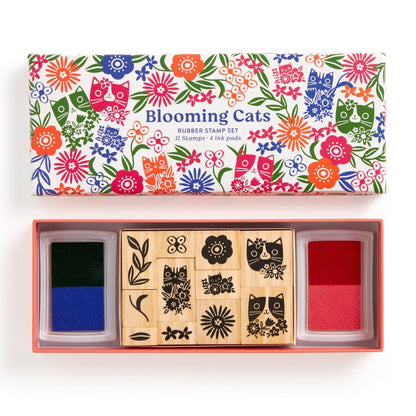 Blooming Cats Rubber Stamp Set - The Feral Market