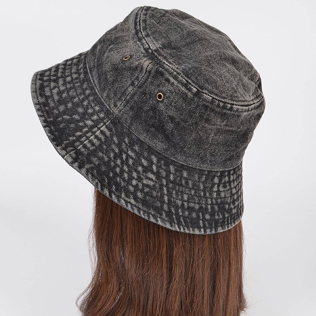 Washed Denim Bucket Hat