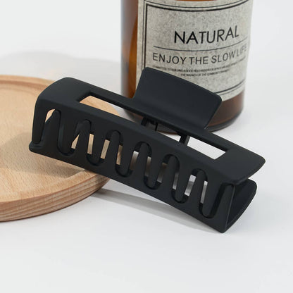 4.13'' Frosted Solid Color Rectangle Hair Clip