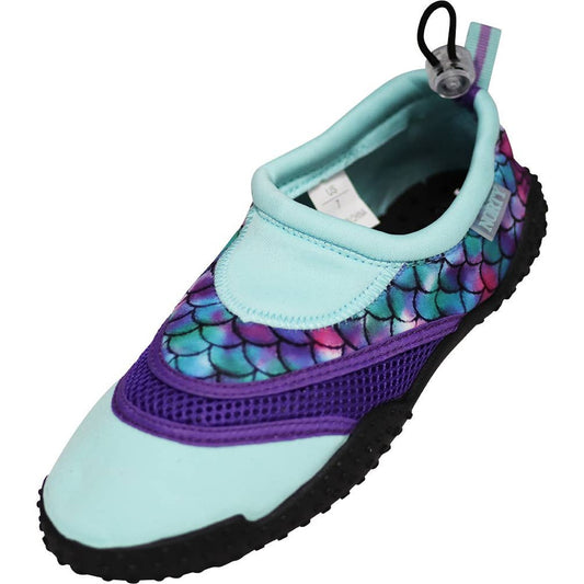 NORTY Girls 11-4 Teal Mermaid Watershoe 38962K Prepack