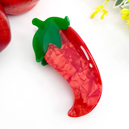 Red Chili Pepper Hair Claw Clip - The Feral Market
