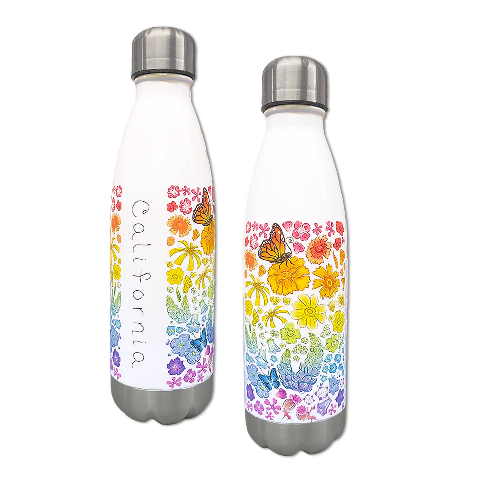 California Floral Field Water Bottle