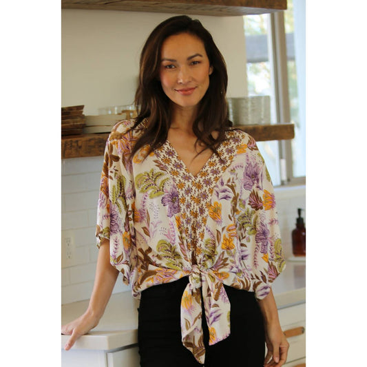 Mixed Floral Kimono Flowy Top