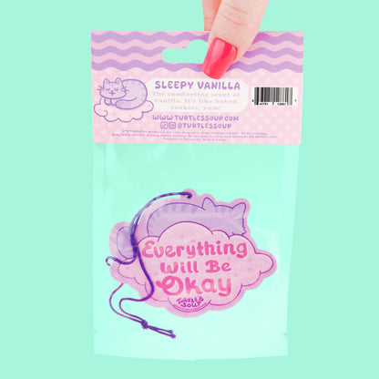 Take A Deep Breath Cute Kitten Cat Scented Car Air Freshener