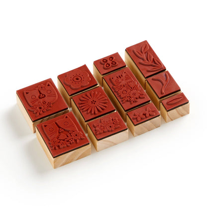 Blooming Cats Rubber Stamp Set - The Feral Market